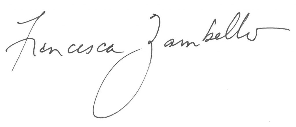 Francesca Zambello signature