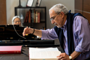 The great teacher and Maestro, Joseph Colinari, at work during a rehearsal with the Maryland Lyric Opera