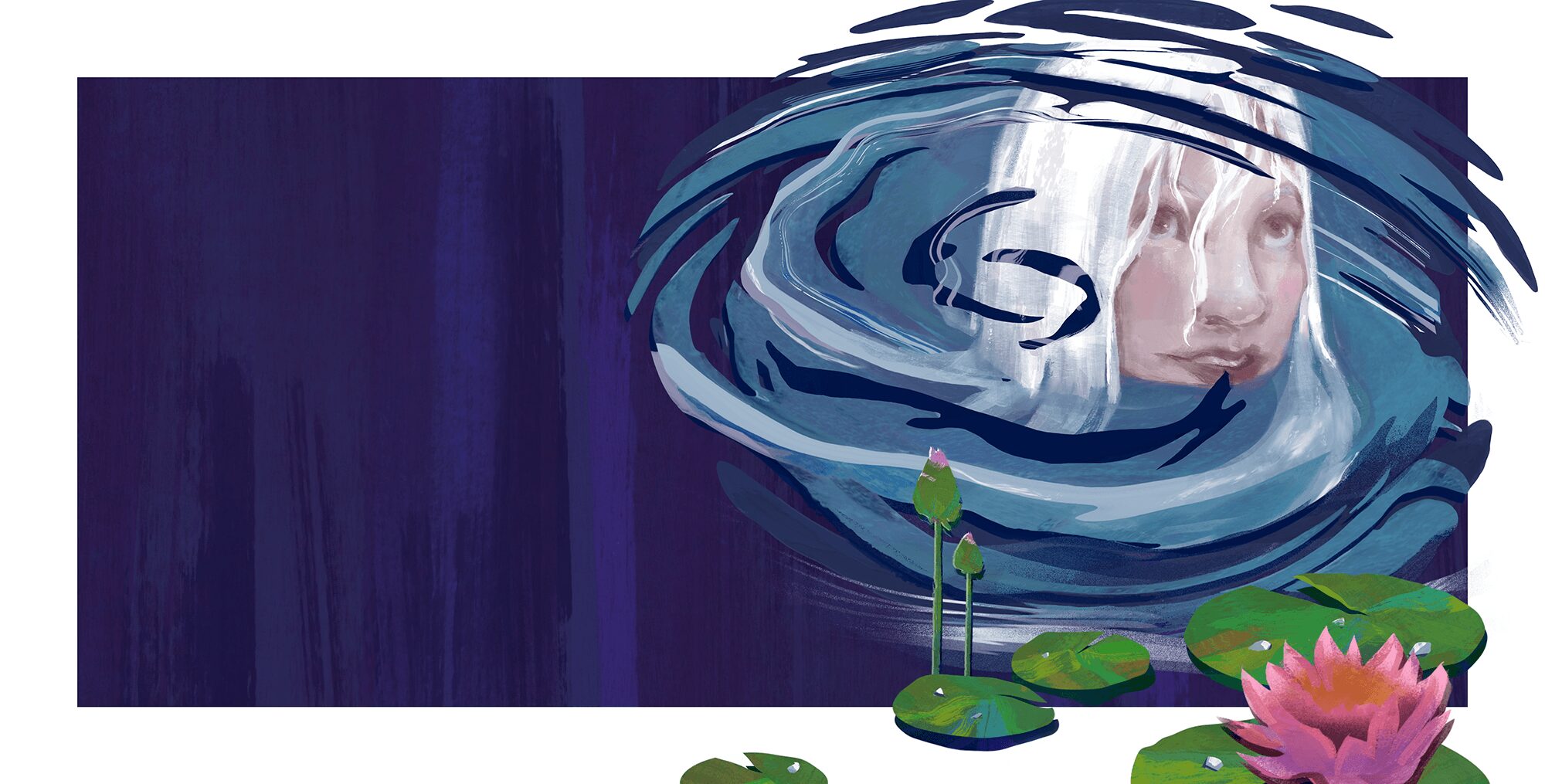 Artwork depicting a representation of the opera Rusalka.